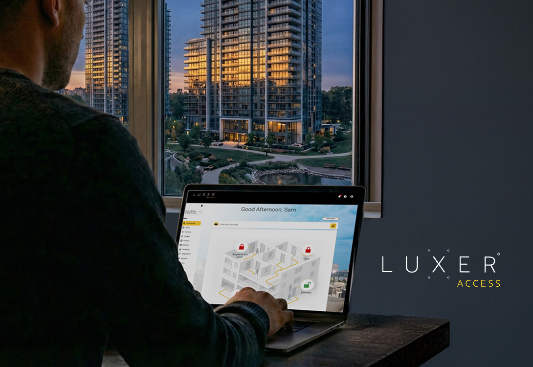 Remotely managing building access through the Luxer Access cloud-based dashboard.